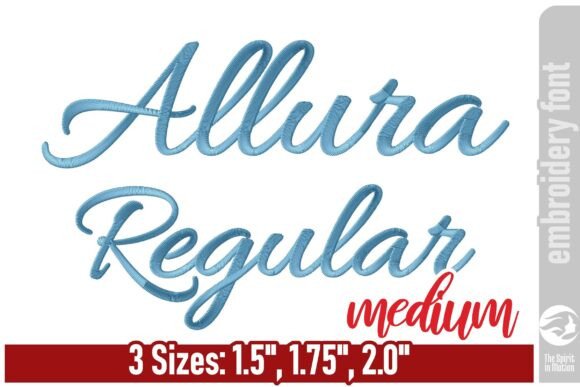 Download Allura Script Embroidery Font - Medium - Script Collection