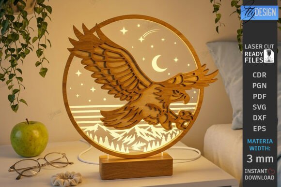 Download 3D Round Lamp Laser Cut | Night Light - Light Collection