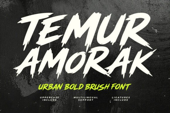 Download Temur Amorak Urban Bold Brush Font - Old Collection