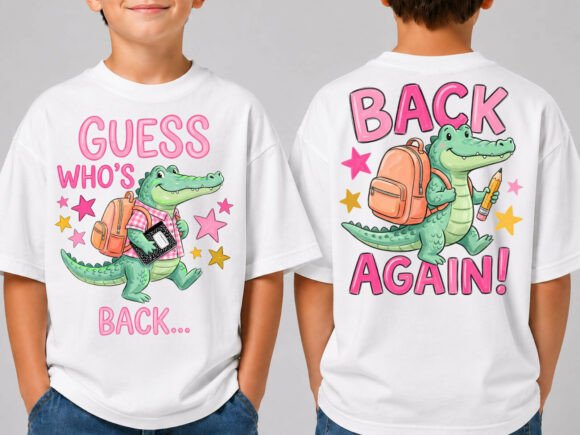Download Guess Who's Back to School Alligator PNG - School Collection