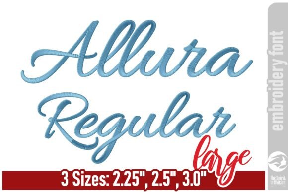 Download Allura Script Embroidery Font - Large - Script Collection