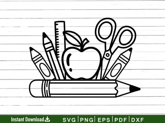 Download Teacher Pencil Paper Bow Svg, Cut File - Pencil Collection