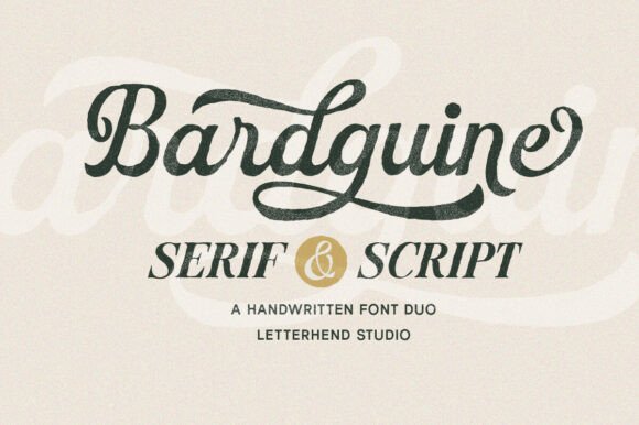 Download Bardguine Serif &amp; Script Duo Font - Script Collection